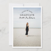 Arched Class Graduate Photo Invitation Einladung (Vorderseite)