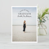 Arched Class Graduate Photo Invitation Einladung (Stehend Vorderseite)