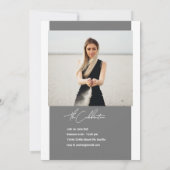 Arched Class Graduate Photo Invitation Einladung (Rückseite)