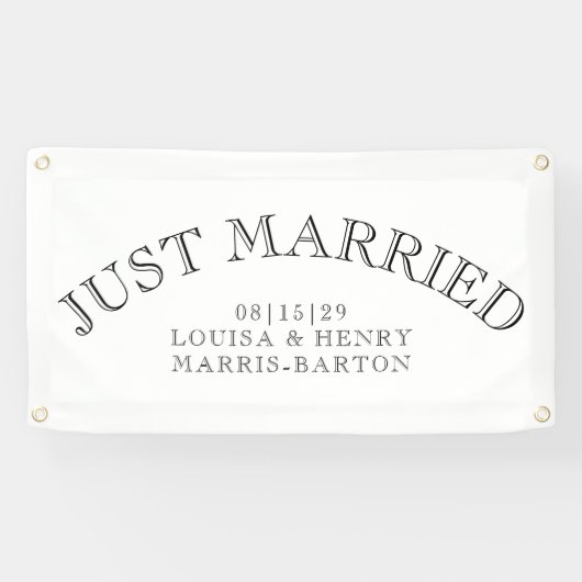 Arched Classic Just Eried Car Banner (Horizontal)