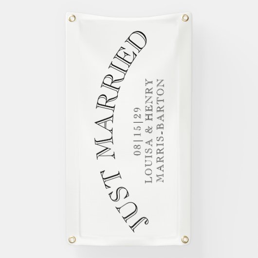 Arched Classic Just Eried Car Banner (Vertikal)