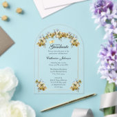 Arched Floral Graduation Acryleinladungen (Insitu (Hochzeit))