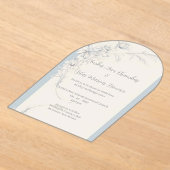 Arched Floral Mattiert Acrylic Einladung (Ablage )