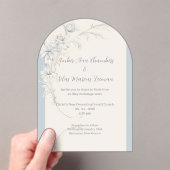 Arched Floral Mattiert Acrylic Einladung (Insitu (Handheld))