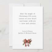 ARCHED FOTO ELEGANT MINIMAL CHRISTMAS FEIERTAGSKARTE (Rückseite)