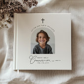 Arched Foto First Communion Boy Gästebuch
