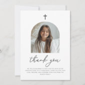 Arched Foto First CommunityGirl Danke Einladung (Vorderseite)