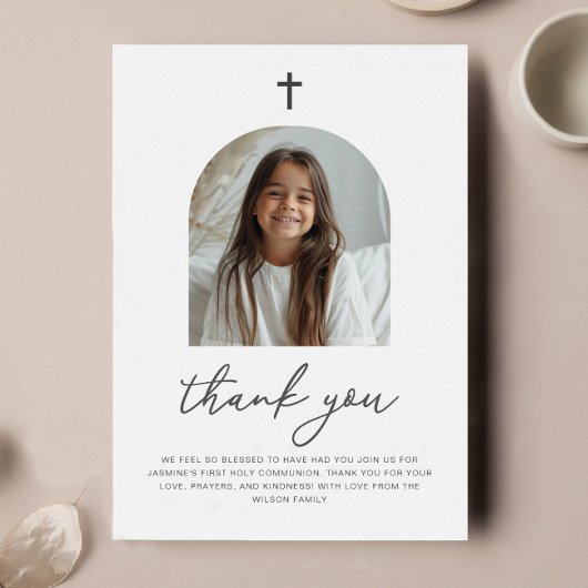 Arched Foto First CommunityGirl Danke Einladung