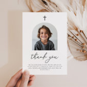 Arched Foto First Communityjunge Danke Einladung