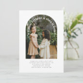 Arched Foto - Gemeinsame Einladung zum Geburtstag (Stehend Vorderseite)