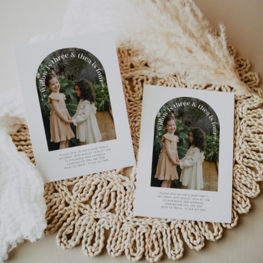 Arched Foto - Gemeinsame Einladung zum Geburtstag