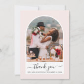 Arched Foto Pink Wedding Danke (Vorderseite)