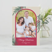 Arched Foto Winter Greenery Frohe Weihnachten (Stehend Vorderseite)