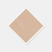 Arched Modern Minimalistisch Cheers Script Wedding Serviette (Ecke)