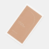 Arched Modern Minimalistisch Cheers Script Wedding Serviette (Ecke)