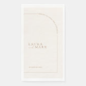 Arched Modern Minimalistisch Cheers Script Wedding Serviette (Vorderseite)