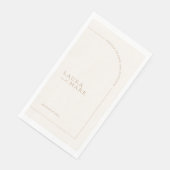 Arched Modern Minimalistisch Cheers Script Wedding Serviette (Ecke)
