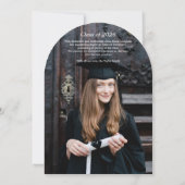 Arched Photo and Script Graduate Announcement Einladung (Rückseite)