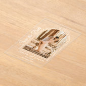 Arched Photo Elegant Script Save the Date Acryleinladungen (Ablage )