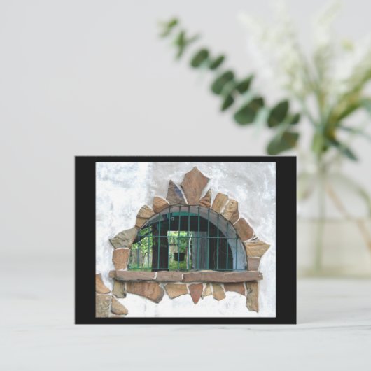 Arched Stone Window ©2008 Postkarte (Stehend Vorderseite)
