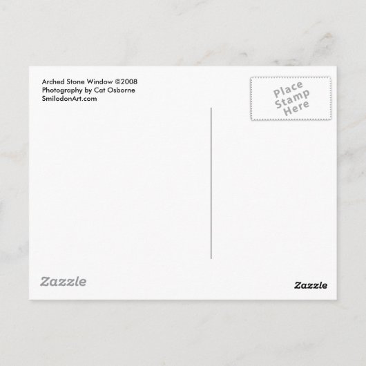 Arched Stone Window ©2008 Postkarte (Rückseite)