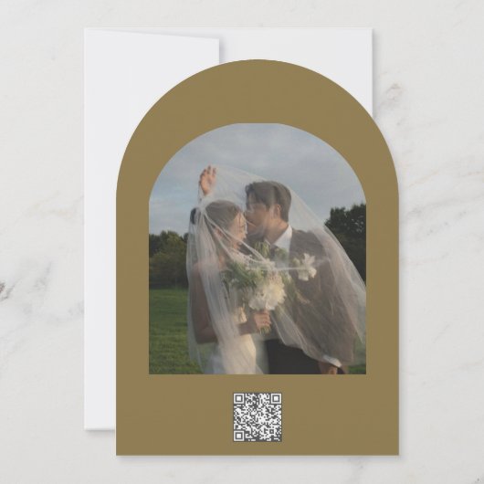 Arched Wedding mit Luxus Einladung (Rückseite)