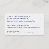Arched Window Business Card Visitenkarte (Rückseite)