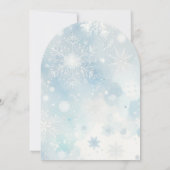 Arched Winter Wonderland Wedite Einladung (Rückseite)
