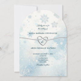 Arched Winter Wonderland Wedite Einladung