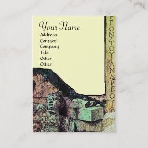 ARCHEO/Antiquar, Archäologie Monogramm, Crembraun Visitenkarte