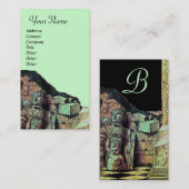 ARCHEO/Antiquar, Archäologie Monogramm, Schwarz Gr Visitenkarte (Vorne/Hinten)