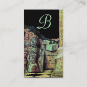 ARCHEO/Antiquar, Archäologie Monogramm, Schwarz Gr Visitenkarte (Rückseite)