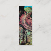 ARCHEO/Antiquar, Archäologie, Schwarz-Rosa-Grün Mini Visitenkarte (Rückseite)