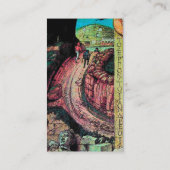 ARCHEO/Antiquar, Archäologie, Schwarz-Rosa-Grün Visitenkarte (Rückseite)