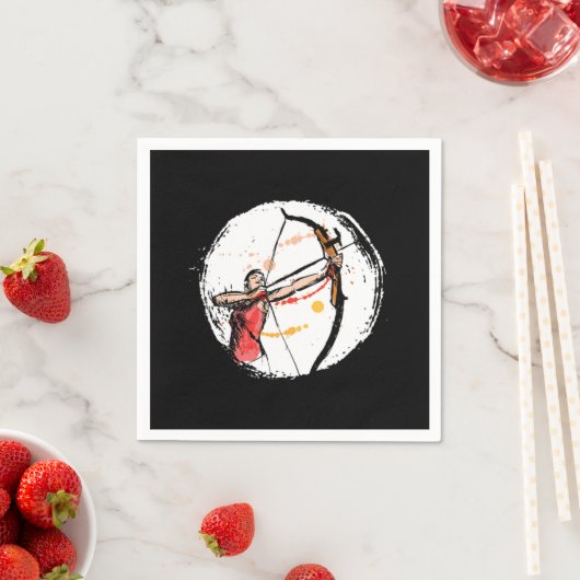 Archer Archer Arrow Bow Bowman Shooting Gif Serviette (Beispiel)