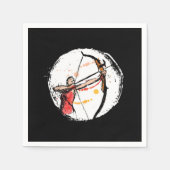Archer Archer Arrow Bow Bowman Shooting Gif Serviette (Vorderseite)