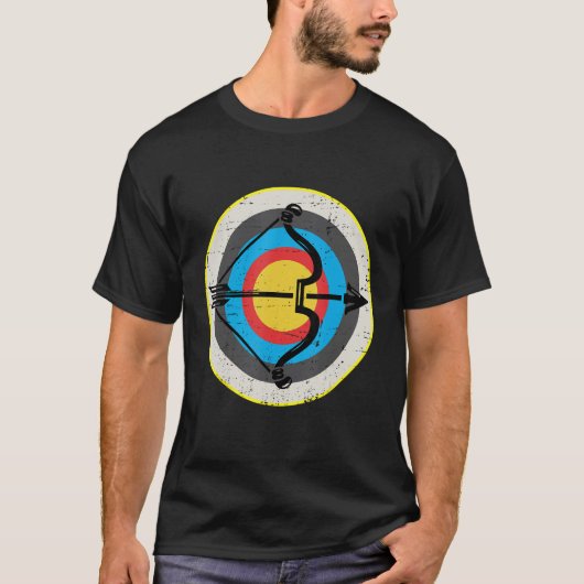 Archer Archery Bow Hunting Bow and Arrow Target T-Shirt (Vorderseite)