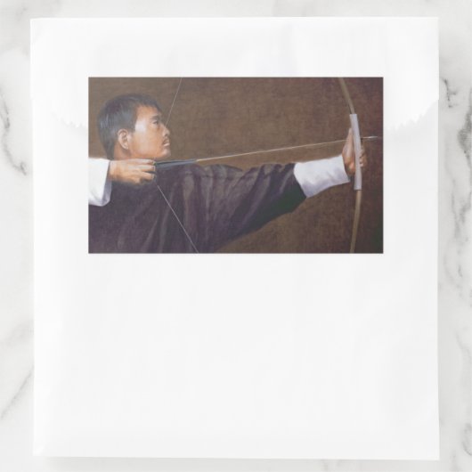 Archer Bhutan Rechteckiger Aufkleber (Tasche)