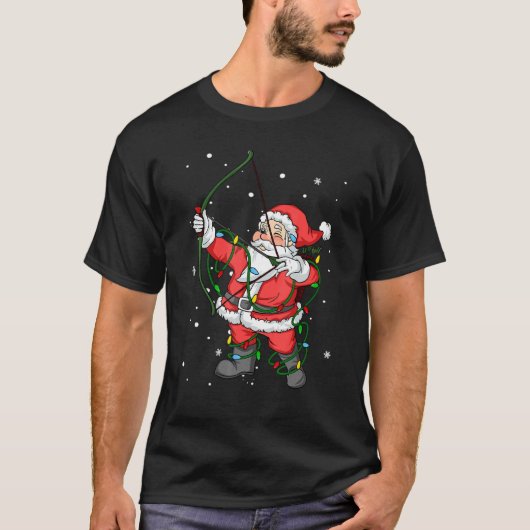 Archer Bow Jagd Weihnachtsbaum Ligh T-Shirt (Vorderseite)