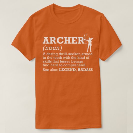 Archer Definition Archer Archery T-Shirt (Design vorne)