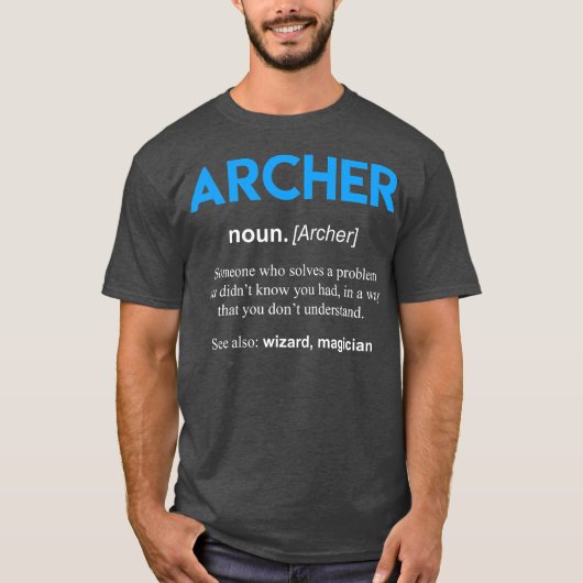 Archer-Definition-Bogenschießen T-Shirt (Vorderseite)