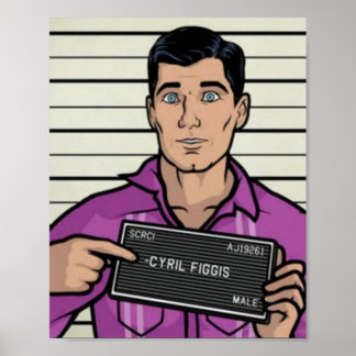 Archer gibt vor, Cyril Figgis auf einer Archer-Par Poster