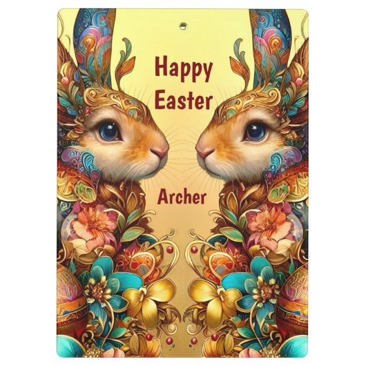 ARCHER ~ HAPPY EASTER ~ EASTER BUNNIES ~ KLEMMBRETT (Rückseite)