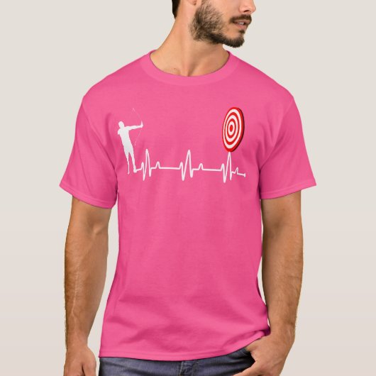 Archer Heartbeat Bogenschießen T-Shirt (Vorderseite)