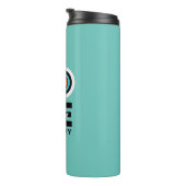 Archer-Liebe-Bogenschießen auf dem Zielbrett Perso Thermosbecher (Nach rechts gedreht)