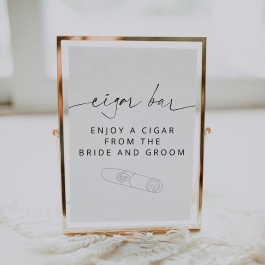 ARCHER Minimalistisch Cigar Bar Sign Poster