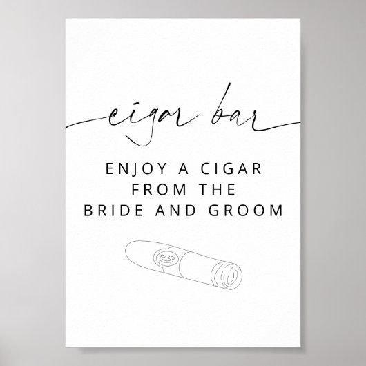 ARCHER Minimalistisch Cigar Bar Sign Poster (Vorne)