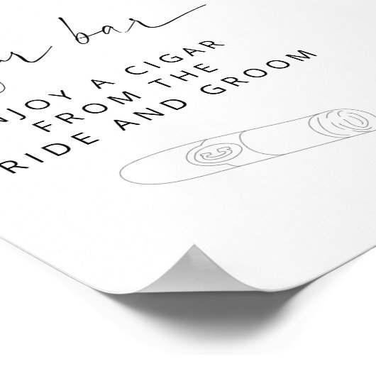 ARCHER Minimalistisch Cigar Bar Sign Poster (Ecke)