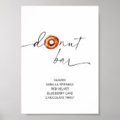 ARCHER Minimalistisch Donut Bar Sign Poster (Vorne)