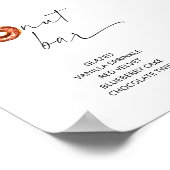 ARCHER Minimalistisch Donut Bar Sign Poster (Ecke)